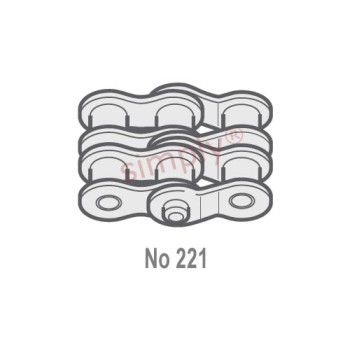 Sedis Delta 12B-2-NO221 BS Duplex Double Cranked Link 3/4 inch Pitch