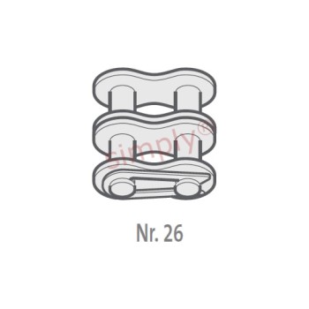 Challenge 10B-2-NO26 BS Duplex Chain Connecting Link With Spring Clip 5/8 inch Pitch