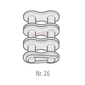 Major Brand 06B-3-NO26 BS Triplex Chain Connecting Link With Spring Clip 3/8 inch Pitch