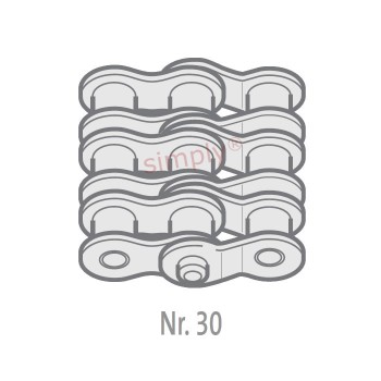 Renold Blue Box 35-3-NO30 ANSI / AS Triplex Chain Double Cranked Link 3/8 inch Pitch