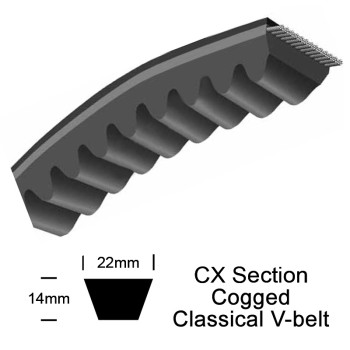SWR CX48 Raw-Edge Cogged V-Belt - Allow 1-2 Days - Contact Us For Faster Delivery