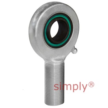 Fluro EAL302RS Left Hand Zinc Plated Steel / Steel Male Plain Rod End M30x2 Thread