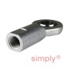 Durbal EF06-20-501 Maintenance Free Right Hand Metric Steel / PTFE Lined Female Rod End M6 Thread