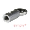 Durbal EF30-20-501 Maintenance Free Right Hand Metric Steel / PTFE Lined Female Rod End M30x2 Thread