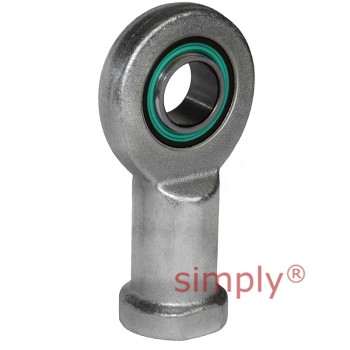 Fluro EI20D2RS Right Hand Zinc Plated Steel Maintenance Free Female Plain Rod End M20x1.5 Thread