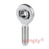 Durbal EM35-20-501 Maintenance Free Right Hand Metric Steel / PTFE Lined Male Rod End M36x3 Thread
