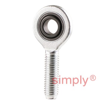 Durbal EMN10-20-501 Maintenance Required Right Hand Metric Steel Male Rod End M10 Thread