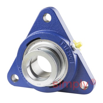 SNR ESFTE208 Metric Three Bolt Cast Iron Triangular Housing Unit with Eccentric Collar Insert 40mm Bore