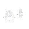 SNR ESPAE208 Threaded Base Small Footprint Metric Pillow / Plummer Block Housing with Eccentric Collar Insert 40mm Bore - Allow 2-3 Days