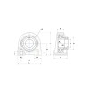 SNR ESPG206 Threaded Base Small Footprint Metric Pillow / Plummer Block Housing Supplied with Eccentric Collar Insert 30mm Bore - Allow 2-3 Days