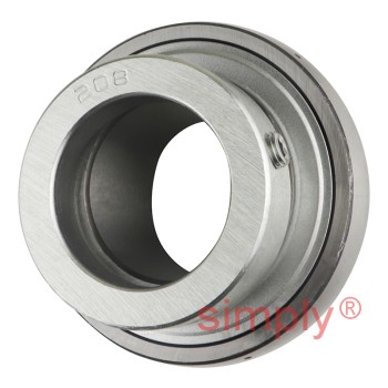 SNR EX208G2 Metric Full Width Spherical Outer Bearing Insert 40mm Bore 80mm Outside Diameter with Eccentric Collar