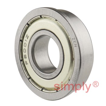 F6001ZZ Budget Metal Shielded Flanged Thin Section Deep Groove Ball Bearing 12x28x8mm