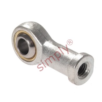 Branded FB-M06 Right Hand Metric Steel / Bronze Lined Maintenance Required Plain Female Rod End M6x1 Thread