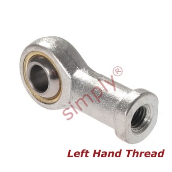 Branded FBL-M03 Left Hand Metric Steel / Bronze Lined Maintenance Required Plain Female Rod End M3x0.5 Thread - Allow 7-10 Days