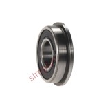 F68022RS Budget Rubber Sealed Flanged Thin Section Deep Groove Ball Bearing 15x24x5mm
