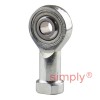 Branded FS-M06 Right Hand Metric Steel / PTFE Lined Maintenance Free Plain Female Rod End M6x1 Thread