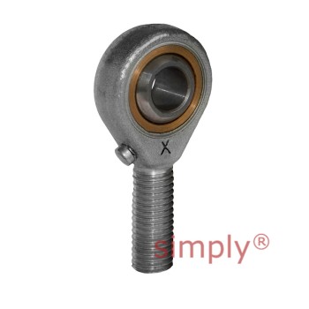 Fluro GALXS06 Left Hand Steel / Bronze Male Plain Rod End M6 Thread