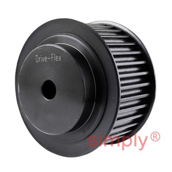 P36-5M-15F - 5mm Pitch 36 Tooth Flanged HTD Type Steel Pilot Bore Timing Pulley for 15mm Wide Belts