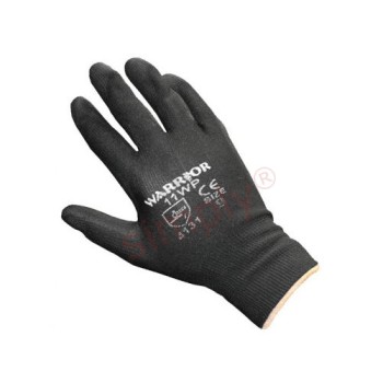 High Quality Polyurethane Black Dipped Knitwrist Gloves Size L - 5 Pairs