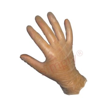 High Quality Powder Free Clear Vinyl Disposable Gloves Size M - Pack of 100