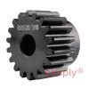 SSB20/18B-12 Metric EN8 Spur Gear 18 Tooth 2 Mod Pilot Bored 14mm Or Smaller (H8) Black Oxide Finish