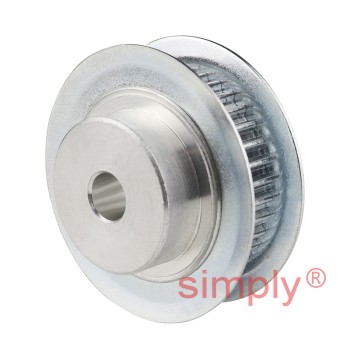 P20-3M-15F - 3mm Pitch 20 Tooth Flanged HTD Type Aluminium Pilot Bore Timing Pulley for 15mm Wide Belts