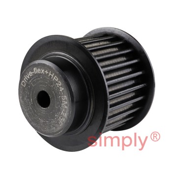 P24-5M-25F - 5mm Pitch 24 Tooth Flanged HTD Type Steel Pilot Bore Timing Pulley for 25mm Wide Belts