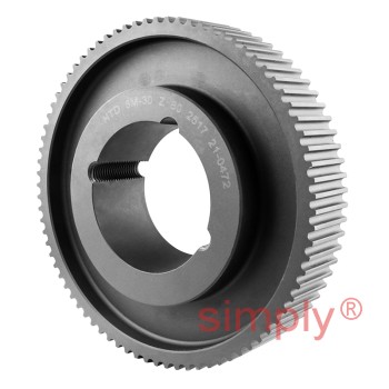 TL80-8M-30 - 8mm Pitch 80 Tooth Flangeless HTD Type Cast Iron Taper Bore Timing Pulley for 30mm Wide Belts