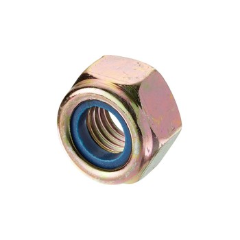 Unifix M10x17 - Class 8 Steel Insert Nut DIN 982 with 1.5mm Pitch and Zinc and Yellow Finish - Allow 2-3 Days