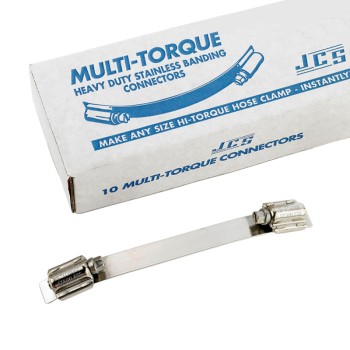 Pack of 10 - JCS MTC150 304 Stainless Steel Multi-Torque 150mm Connectors for use with 16mm Banding