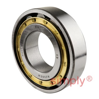 N206EMC3 Single Row Cylindrical Roller Bearing Brass Cage Extra Load 30x62x16mm