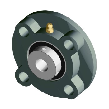 NTN UCFC202D1 Metric Four Bolt Cast Iron Round Flanged Housing with 15mm Insert - Allow 2-3 Days