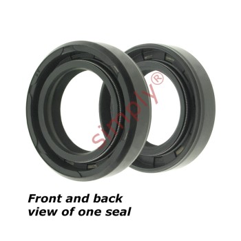 10x20x8DC Metric Fork and Damper Nitrile Rubber Oil Seal with 2 Opposite Facing Individually Sprung Sealing Lips