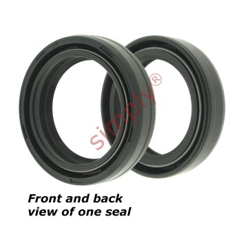 33x45x8/10.5DC4Y Metric Fork and Damper Nitrile Rubber Oil Seal with 2 Opposite Facing Individually Sprung Sealing Lips and Raised Outer Sealing Band on Outside Diameter