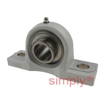 RHP PNP30CR Thermo Plastic Two Bolt Pillow Block Housing with 30mm Bore Stainless Insert