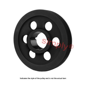 PC8M-168S-62 - 8mm Pitch 168 Tooth Polychain and Synchrochain Cast Iron Taper Bore Timing Belt Pulley for 62mm Wide Belts