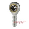 Budget POS10EC Maintenance Free Right Hand Steel / PTFE Lined Plain Male Rod End 10mm Bore M10x1.5 Thread
