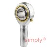Budget POS18 Right Hand Steel / Bronze Lined Plain Male Rod End 18mm Bore M18x2.5 Thread