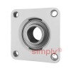 RHP PSF40CR Thermo Plastic Four Bolt Square Flange Housing with 40mm Bore Stainless Insert