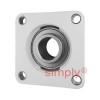 RHP PSF1CR Thermo Plastic Four Bolt Square Flange Housing with 1 inch Bore Stainless Insert