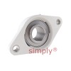 RHP PSFT1-3/16CR Thermo Plastic Two Bolt Oval Flange Housing with 1-3/16 inch Bore Stainless Insert