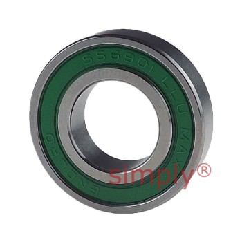 ENDURO S69012RSMAX Stainless Steel Rubber Sealed Deep Groove Bearing 12x24x6mm