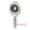 SKF SA12E Right Hand Steel / Steel Plain Male Rod End M12 Thread