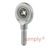 SKF SA6C Right Hand Steel / PTFE Sintered Bronze Lined Plain Male Rod End M6 Thread