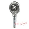 SKF SA8C Right Hand Steel / PTFE Sintered Bronze Lined Plain Male Rod End M8 Thread