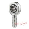 SKF SAKB16F Right Hand Steel / PTFE FRP Lined Plain Male Rod End M16 Thread