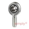 SKF SAKB16F Right Hand Steel / PTFE FRP Lined Plain Male Rod End M16 Thread