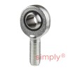 SKF SAKB18F Right Hand Steel / PTFE FRP Lined Plain Male Rod End M18x1.5 Thread