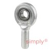 SKF SAL12C Left Hand Steel / PTFE Sintered Bronze Lined Plain Male Rod End M12 Thread