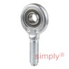 SKF SAL8C Left Hand Steel / PTFE Sintered Bronze Lined Plain Male Rod End M8 Thread